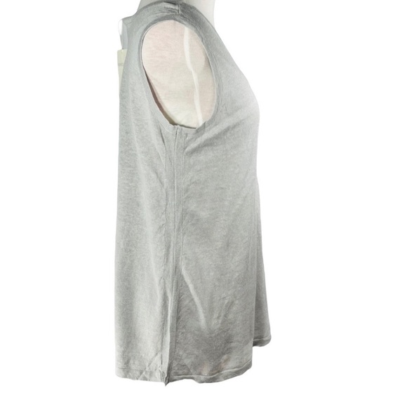 Kinross Linen V-Neck Side Slits A-line Tank Gray Size S Style KL20-85S - Picture 3 of 9